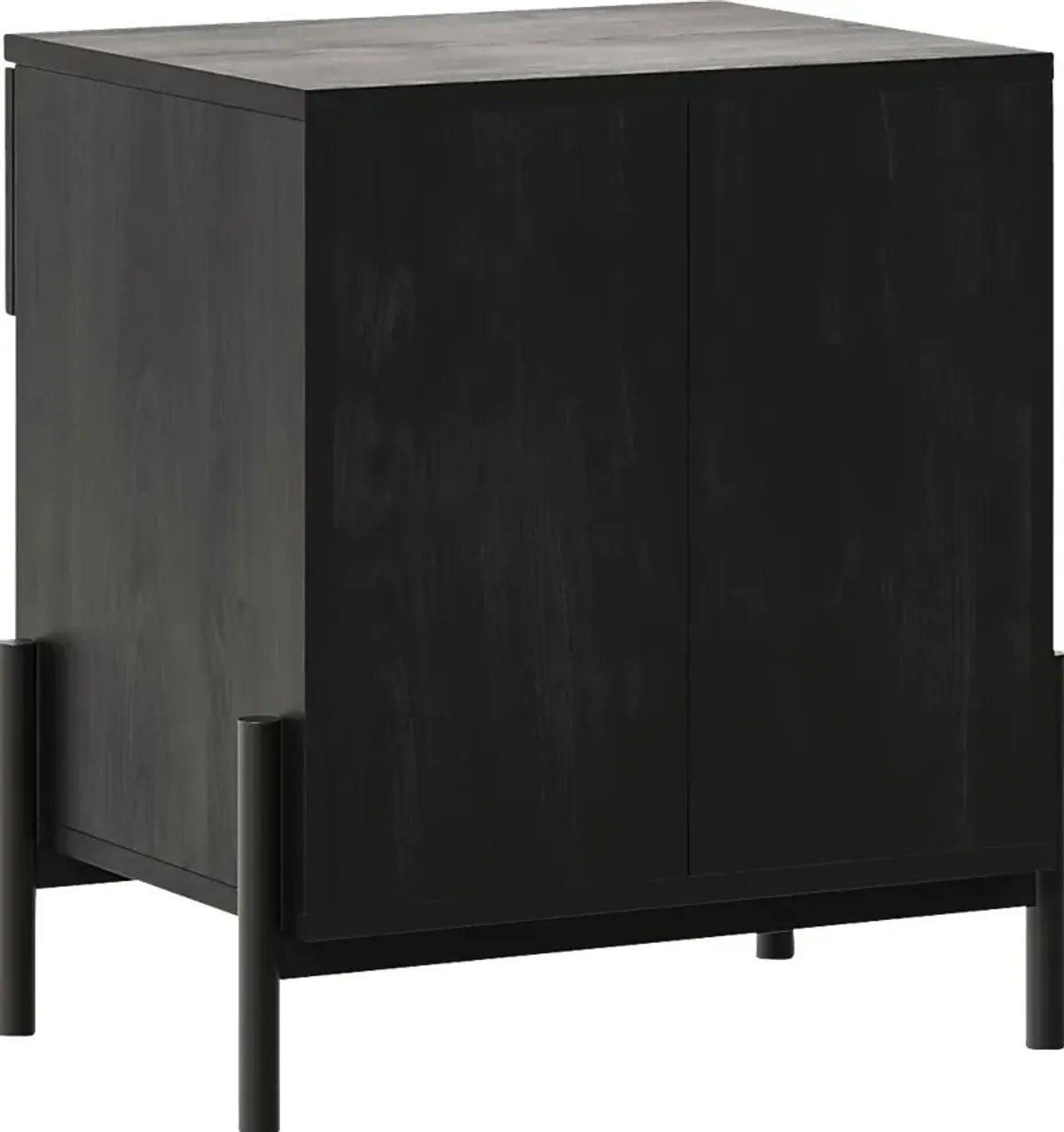 Megary Black Nightstand