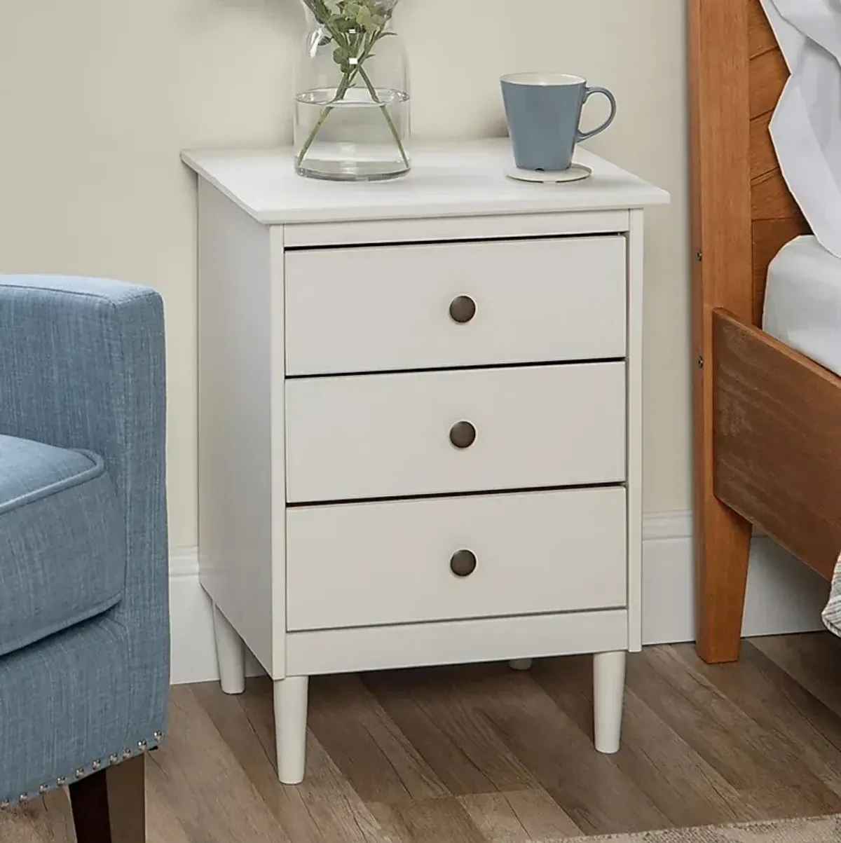 Kingshall White Nightstand