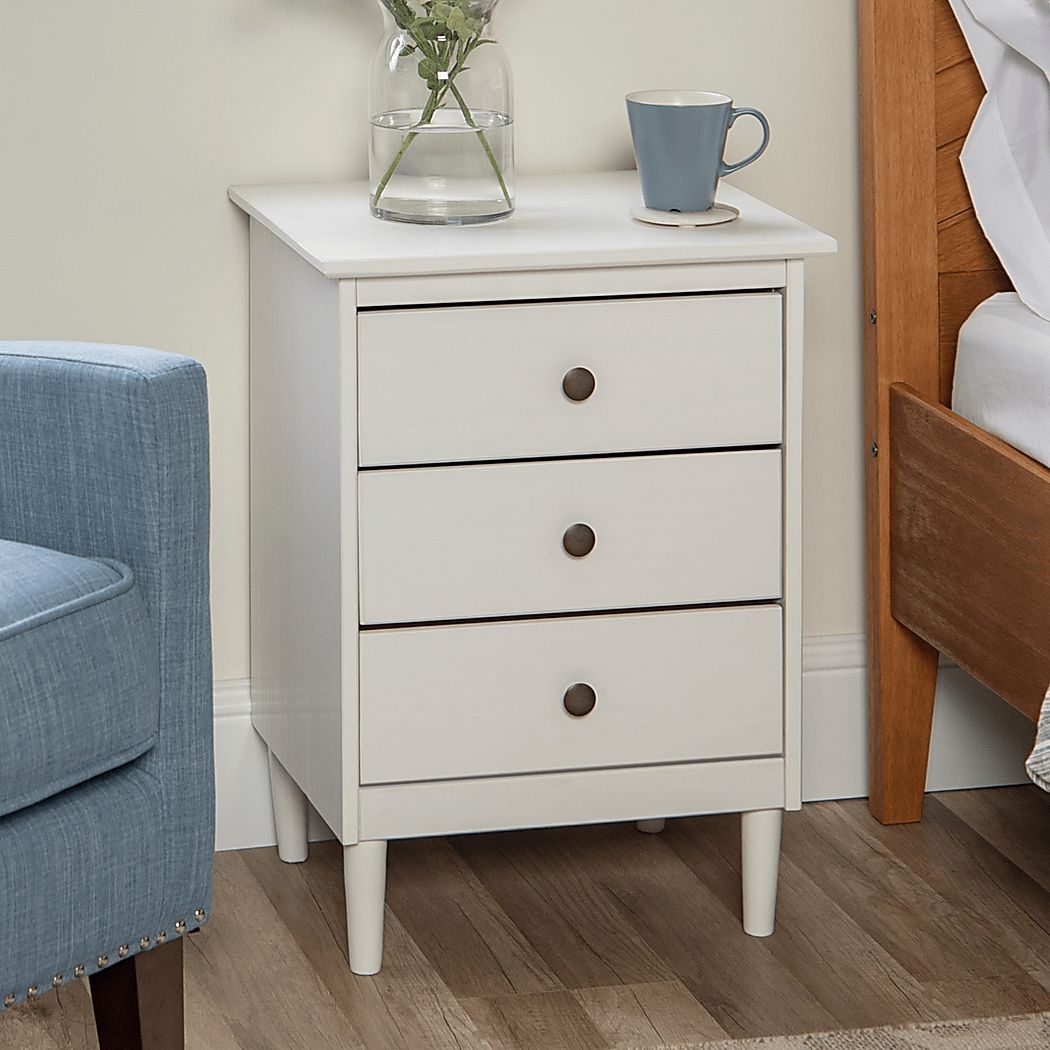 Kingshall White Nightstand