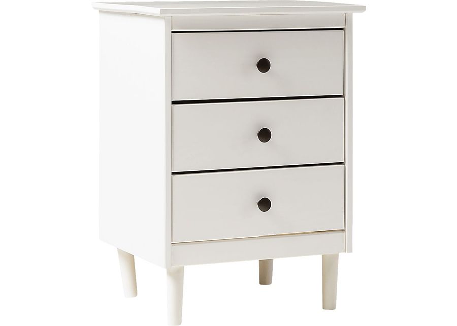 Kingshall White Nightstand