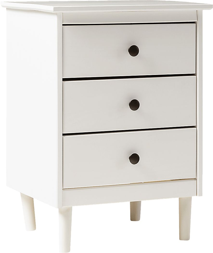 Kingshall White Nightstand