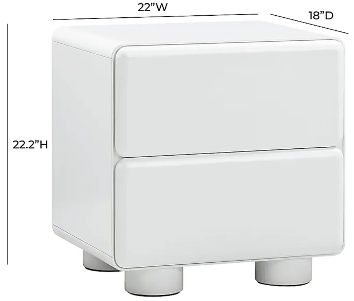 Bloomingrove White Nightstand