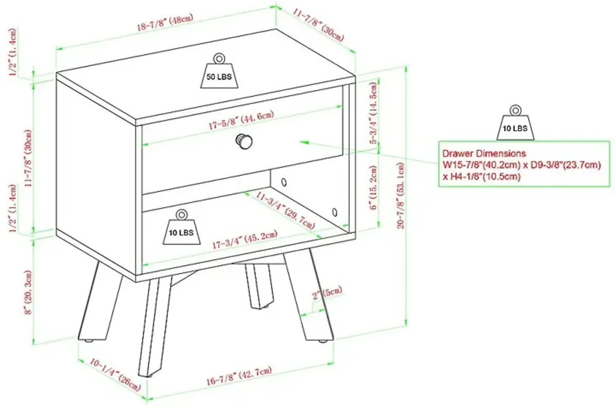 Baleville Oak Nightstand