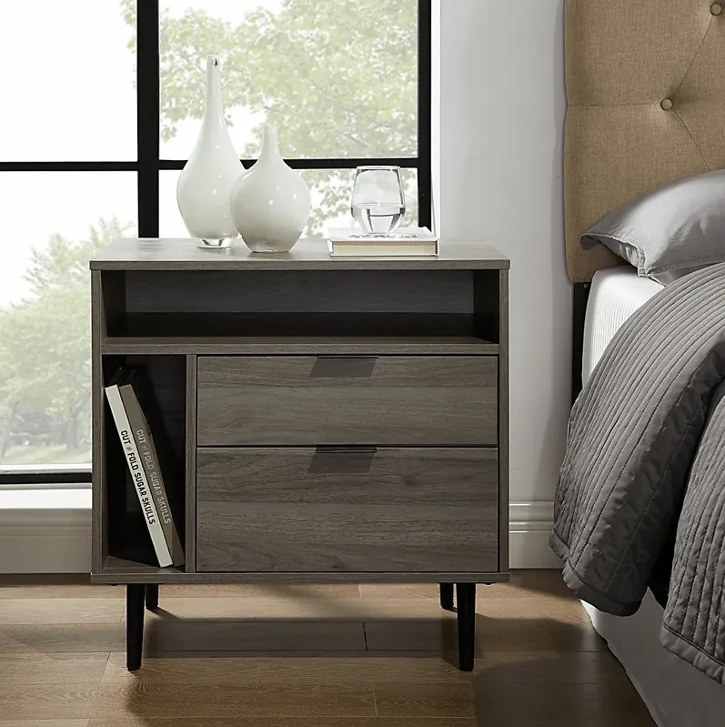 Bertonley Gray Nightstand