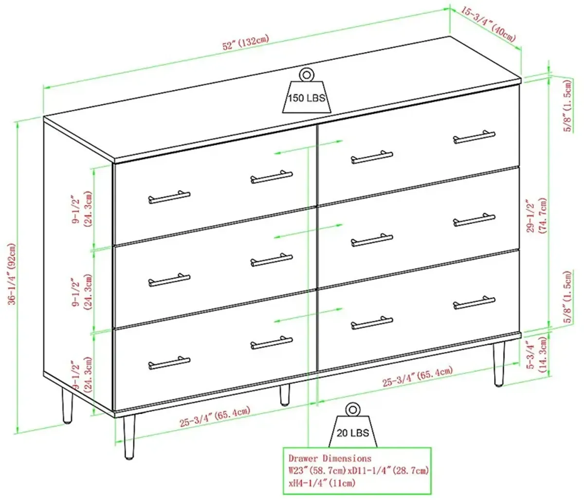 Cabarrus Walnut Dresser