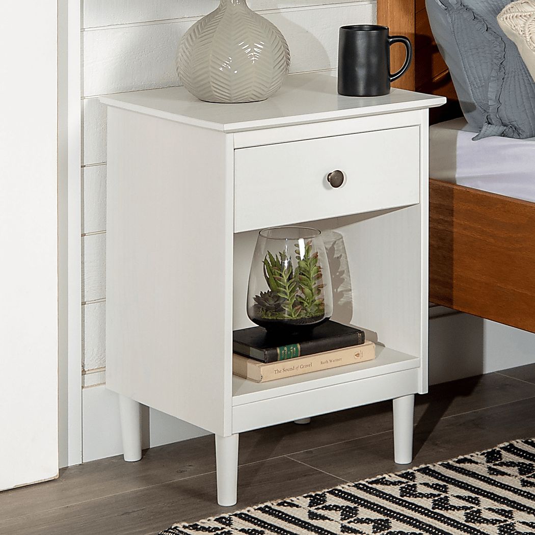 Cadmium White Nightstand