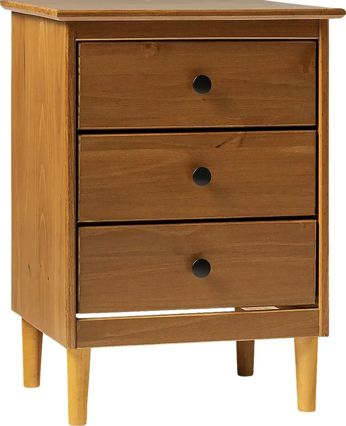 Cadmium Caramel 3 Drawer Nightstand