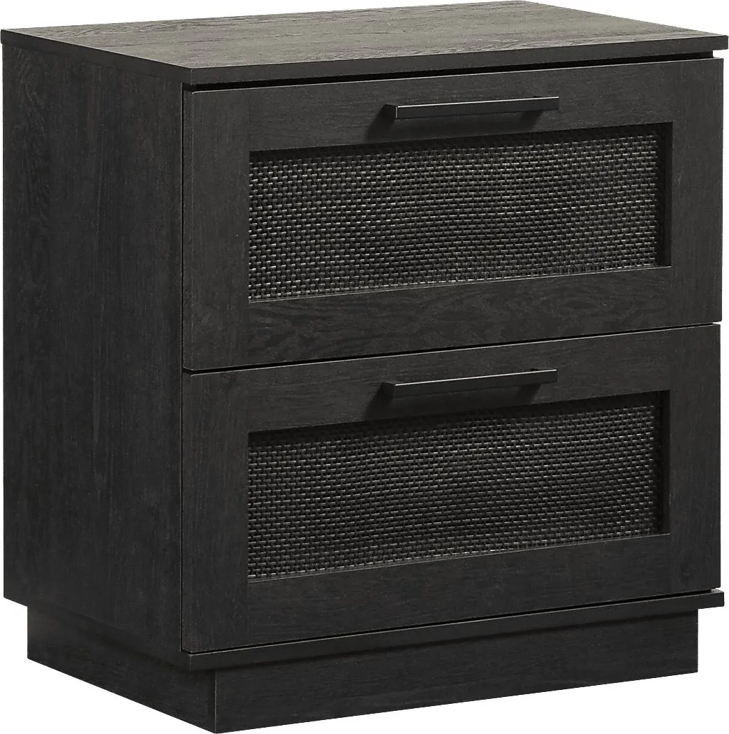 Allebach Black Nightstand