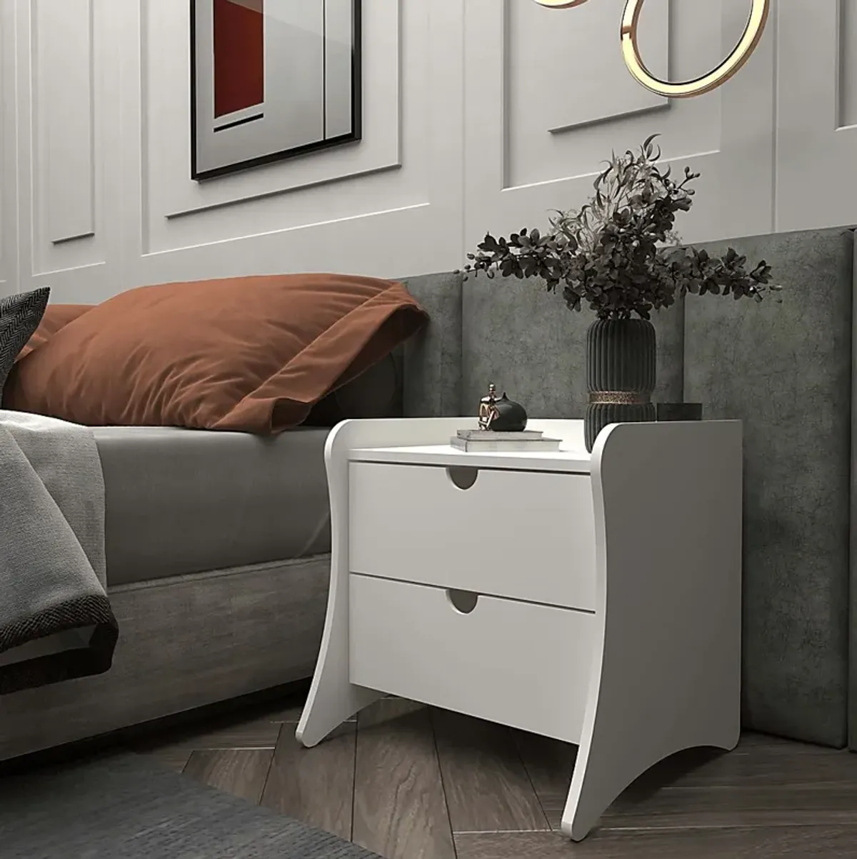 Mallery White Nightstand