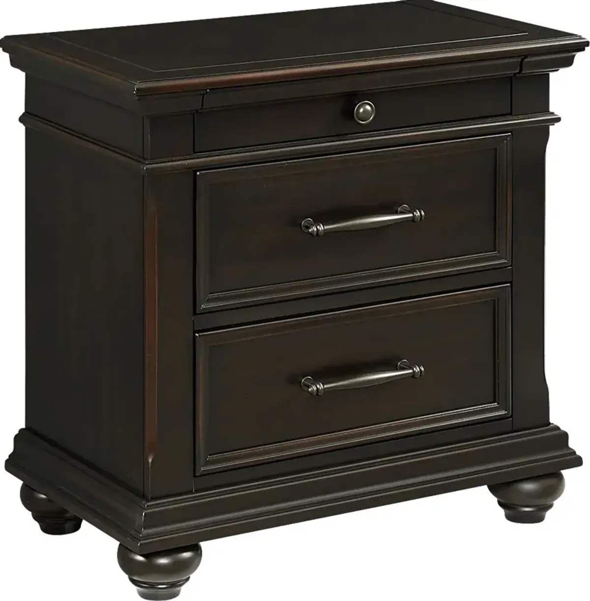 Goodpasture Black Nightstand with USB