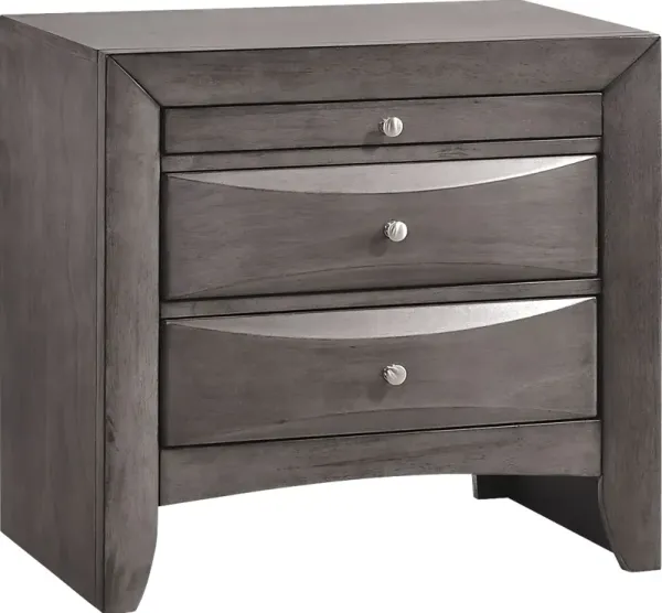 Jimspaces Gray Nightstand