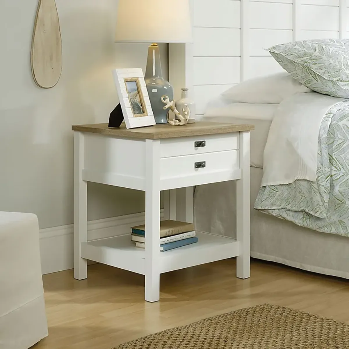 Lakespray White Nightstand