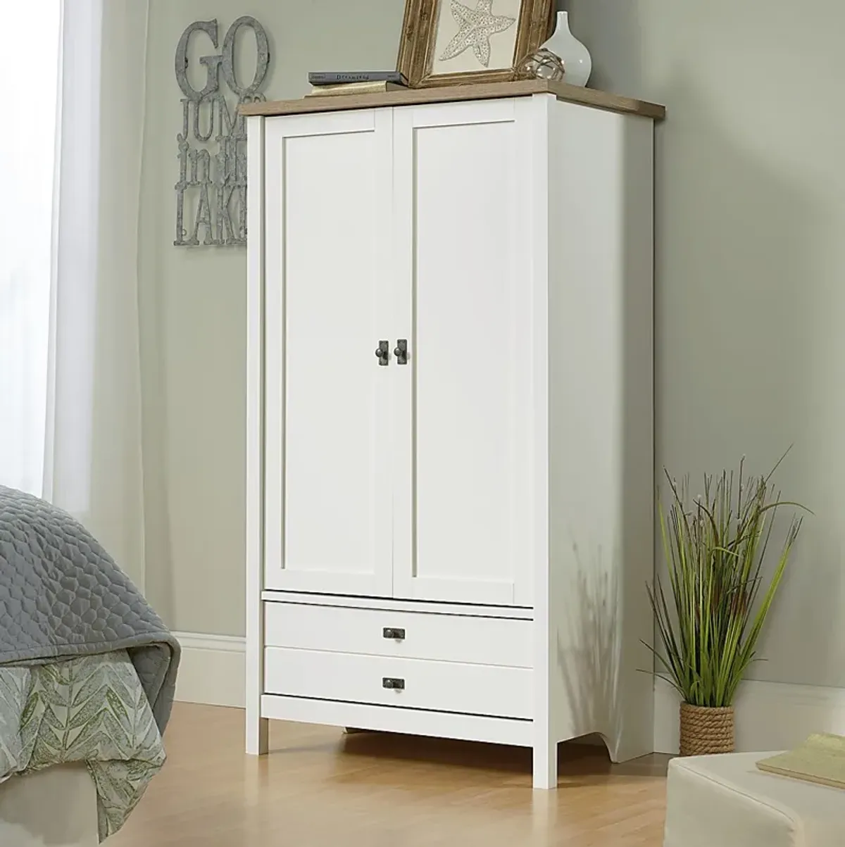 Lakespray White Armoire