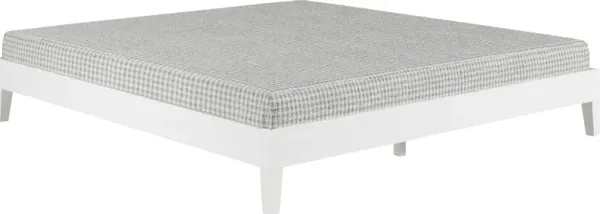Bonariden White King Platform Bed