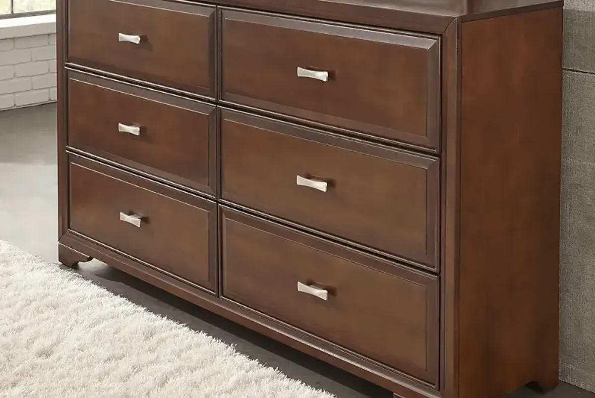 Belcourt Brown Cherry 5 Pc King Panel Arch Bedroom