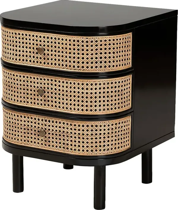 Lochdoon Black Nightstand
