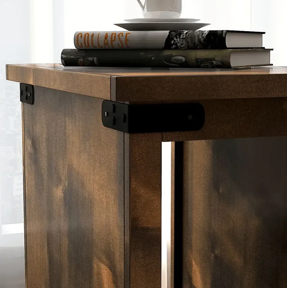 Wapegue Dark Brown Nightstand