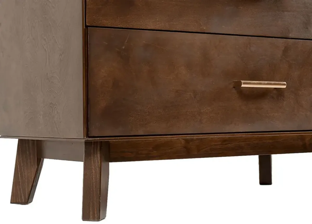 Learitt Walnut 5-Drawer Chest