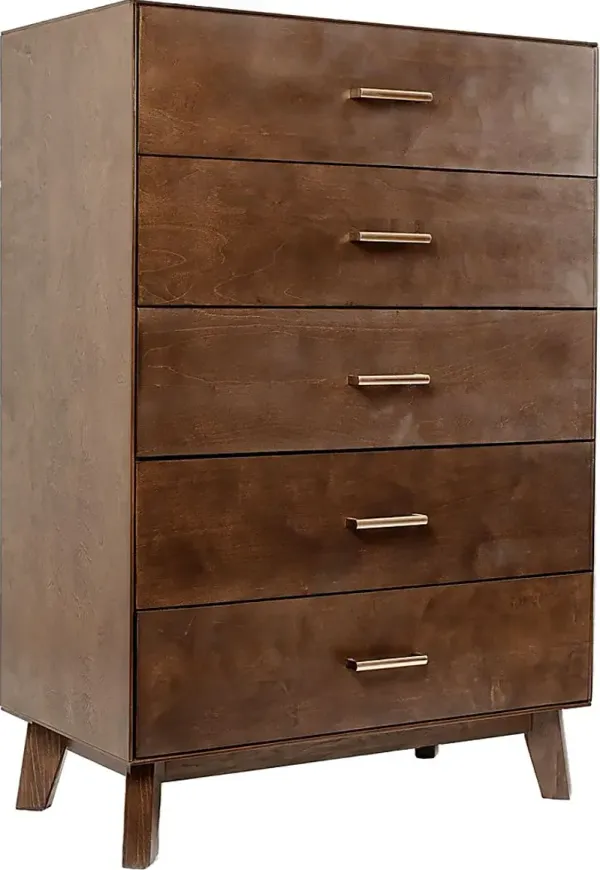Learitt Walnut 5-Drawer Chest
