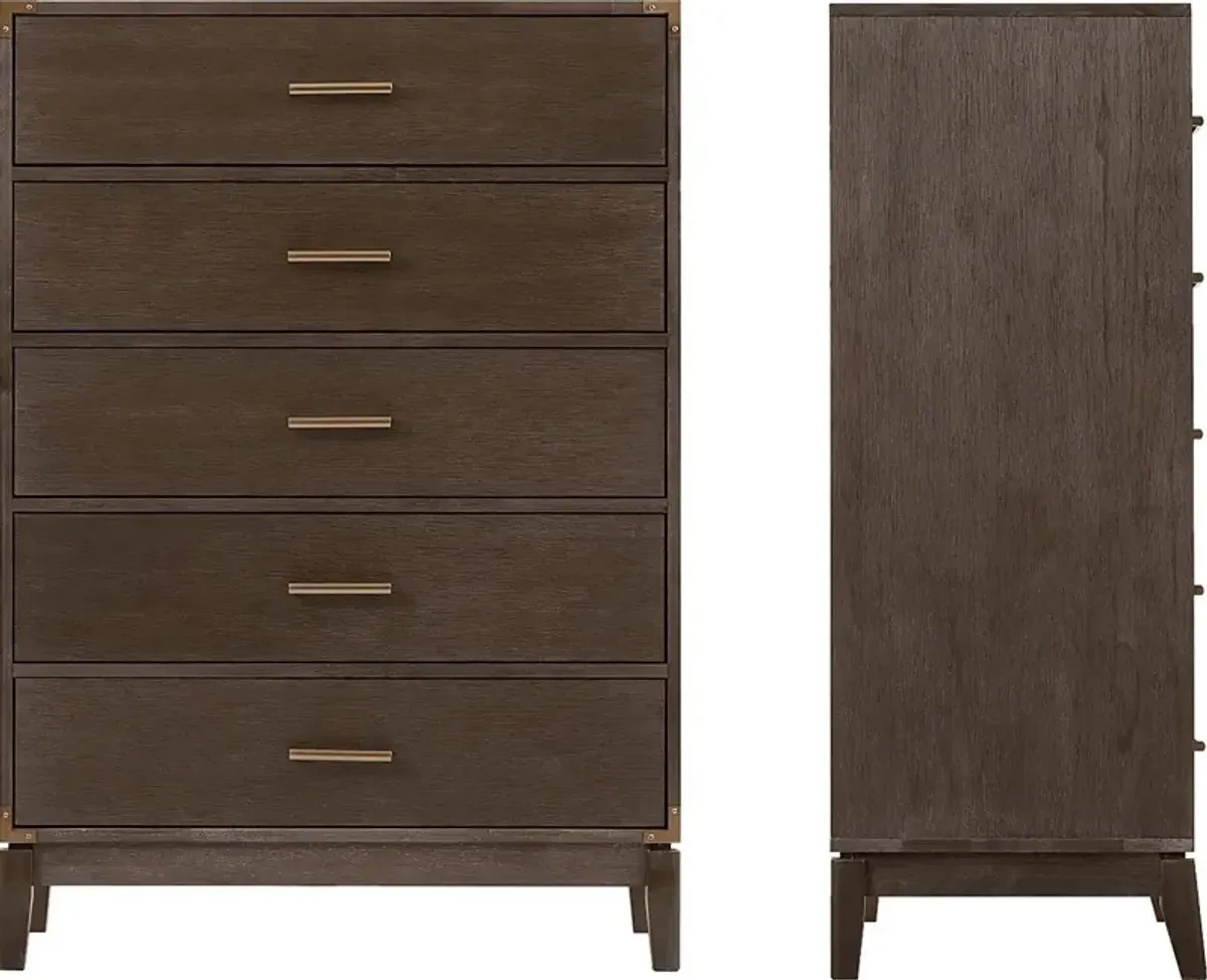 Natoma Brown 5-Drawer Chest