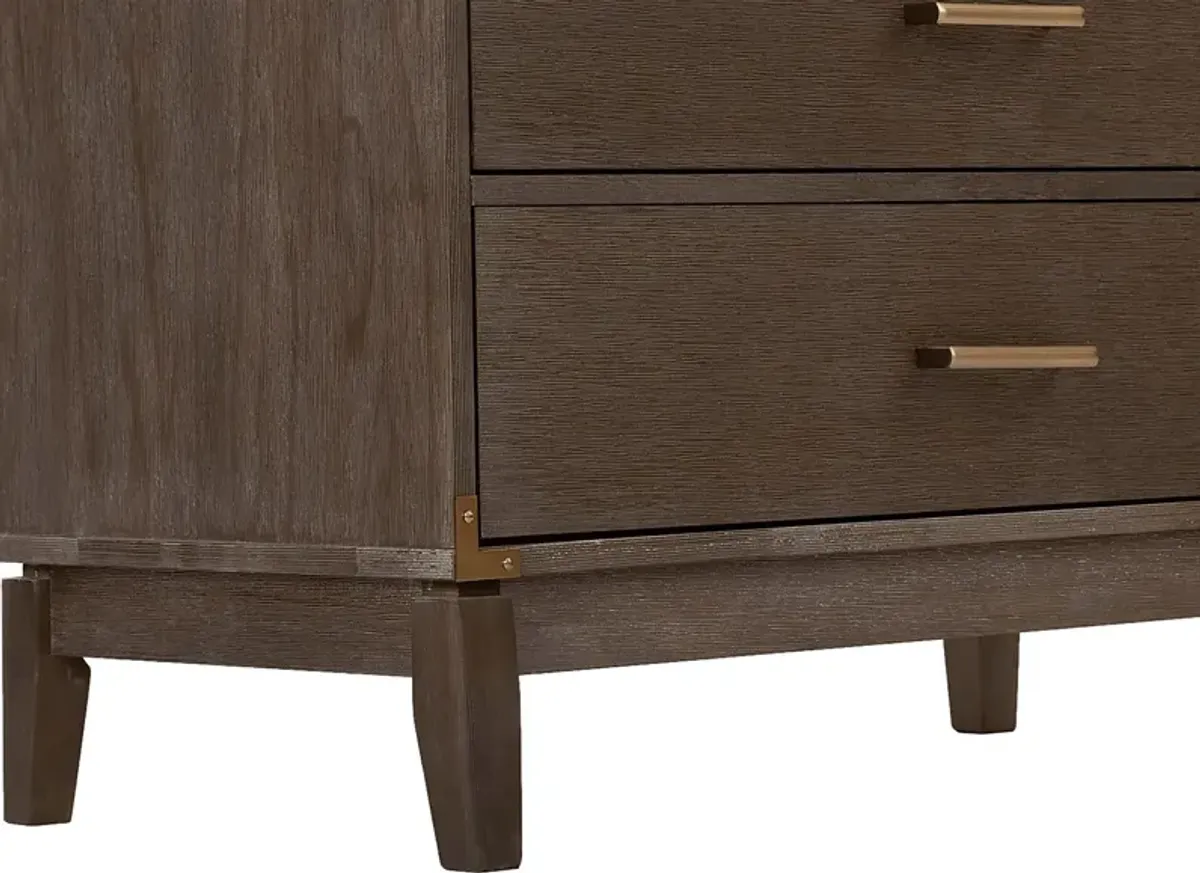 Natoma Brown 5-Drawer Chest