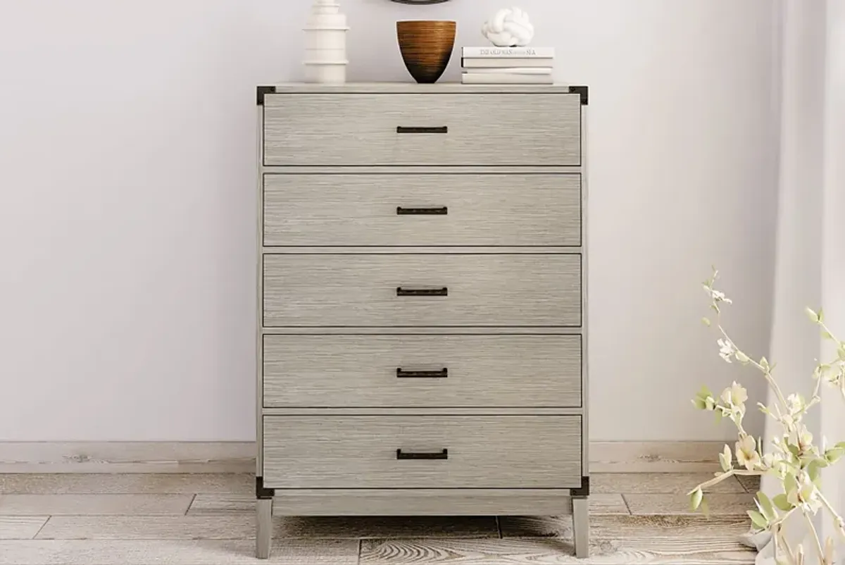 Natoma Gray 5-Drawer Chest