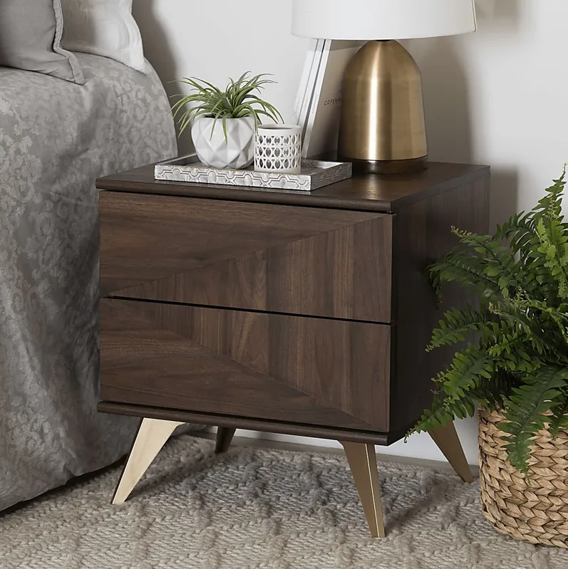 Riedesel Brown Nightstand