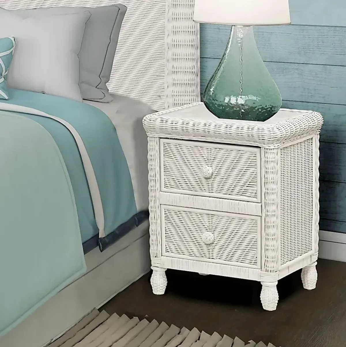 Erasto White Nightstand