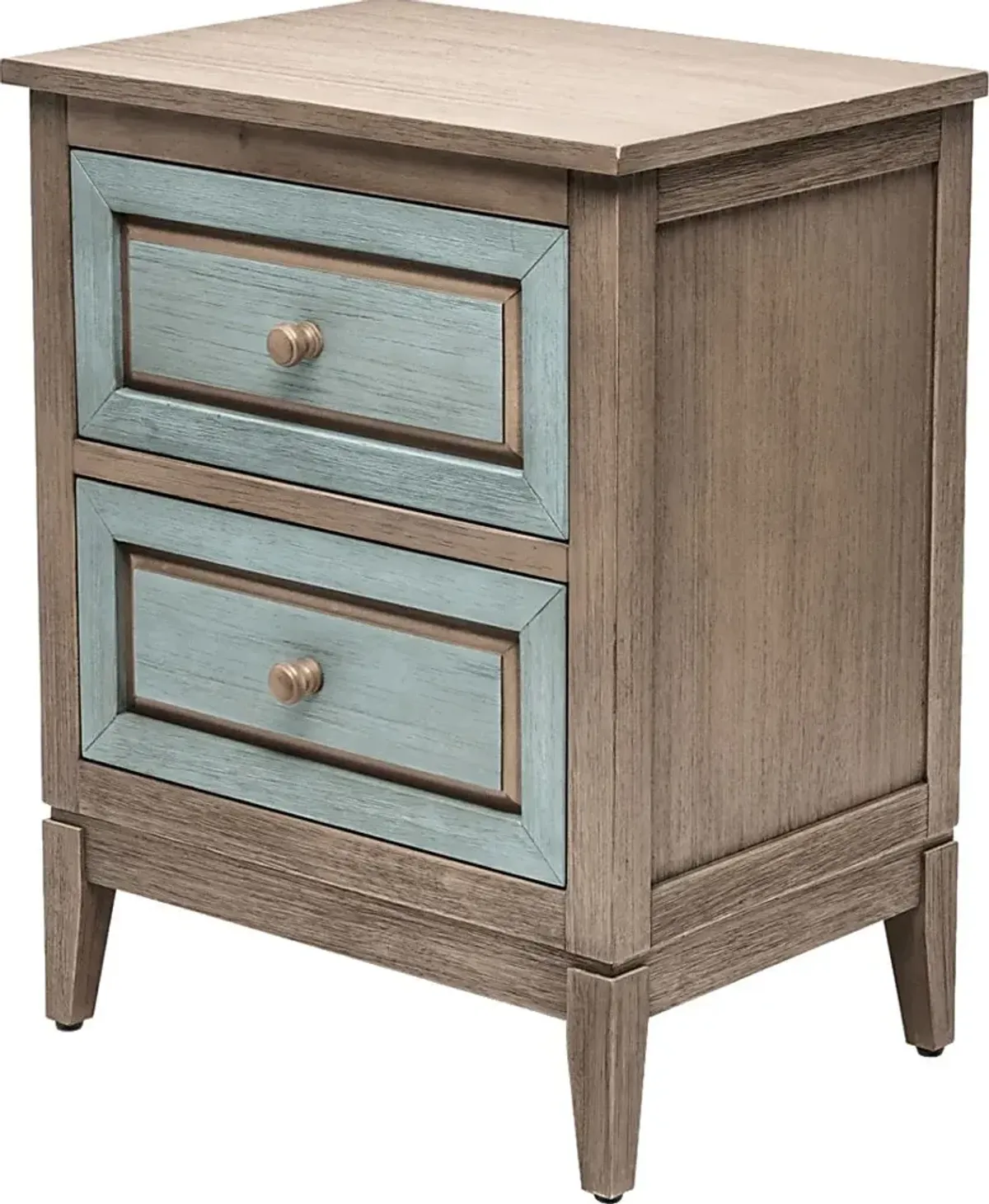 Caoshe Gray/Green Nightstand