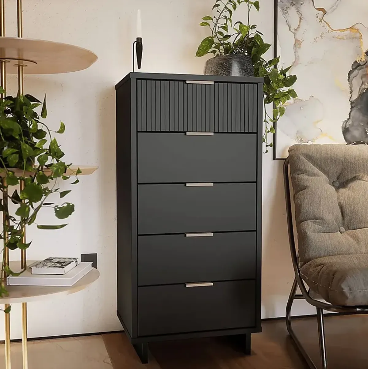 Bremmer I Dark Gray Dresser