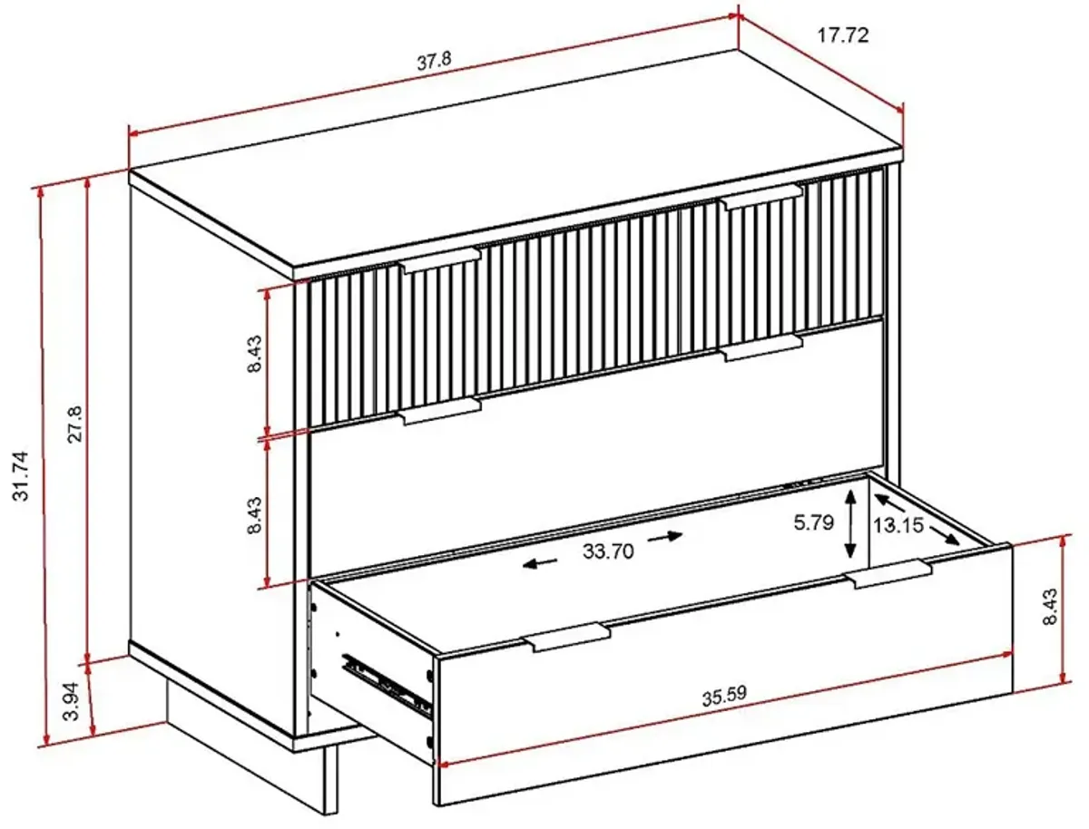 Bremmer II White Dresser