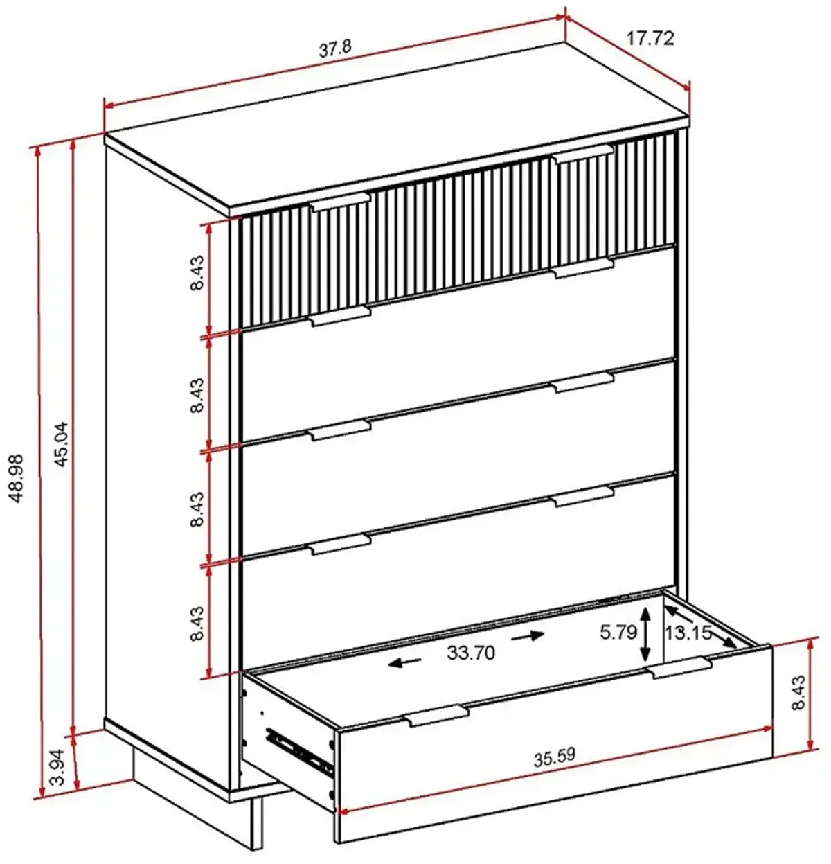 Bremmer III White Dresser