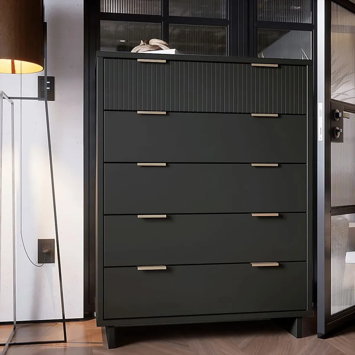 Bremmer III Dark Gray Dresser