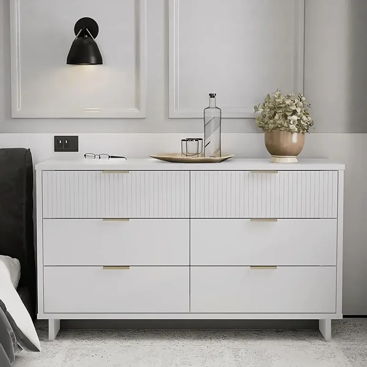 Bremmer IV White Dresser