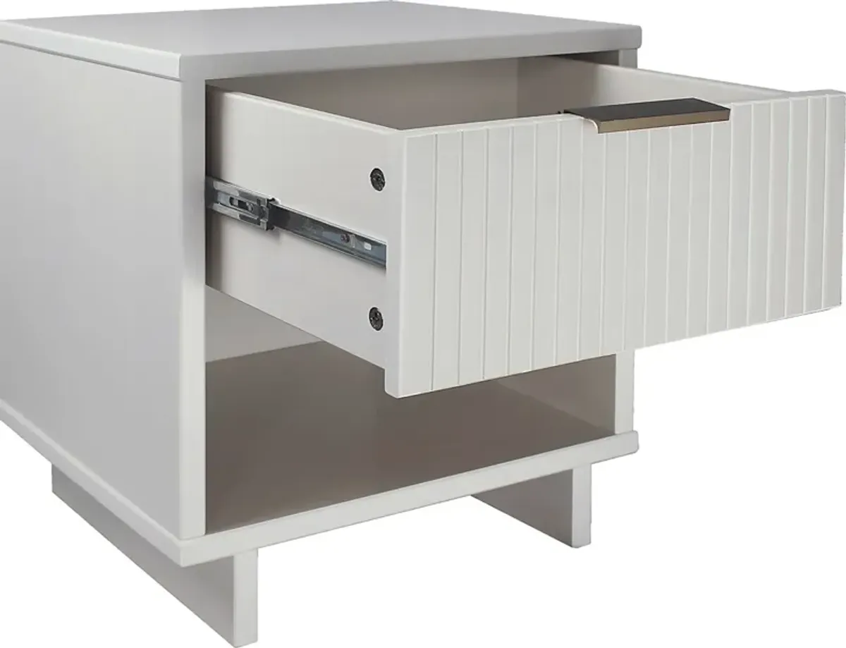 Bremmer V White Nightstand