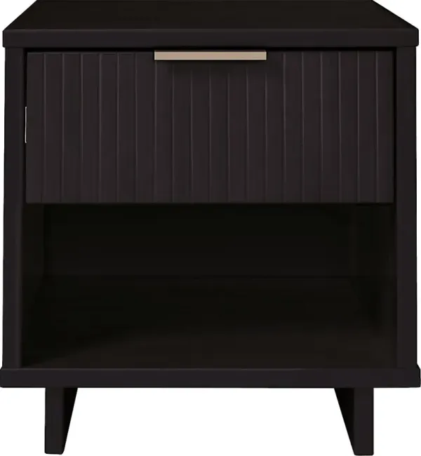 Bremmer V Black Nightstand