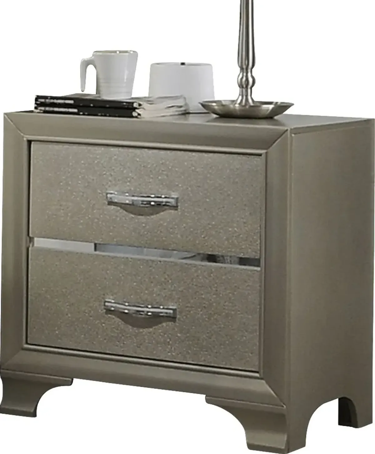 Cloverview Champagne Nightstand