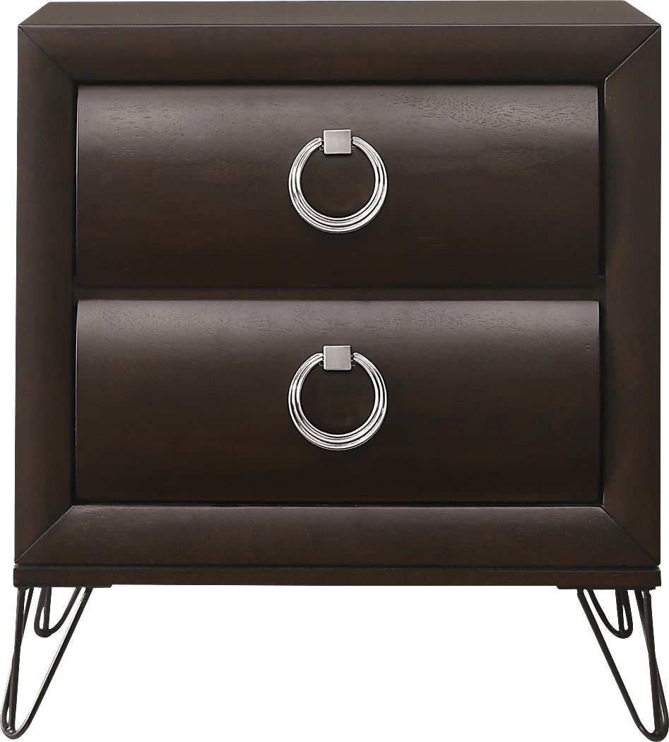 Copasaw Dark Brown Nightstand