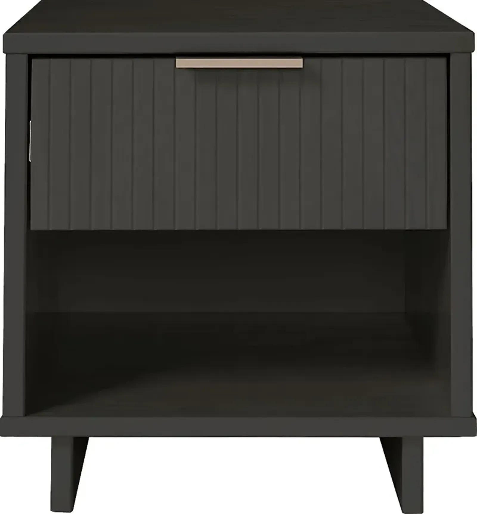 Bremmer V Dark Gray Nightstand