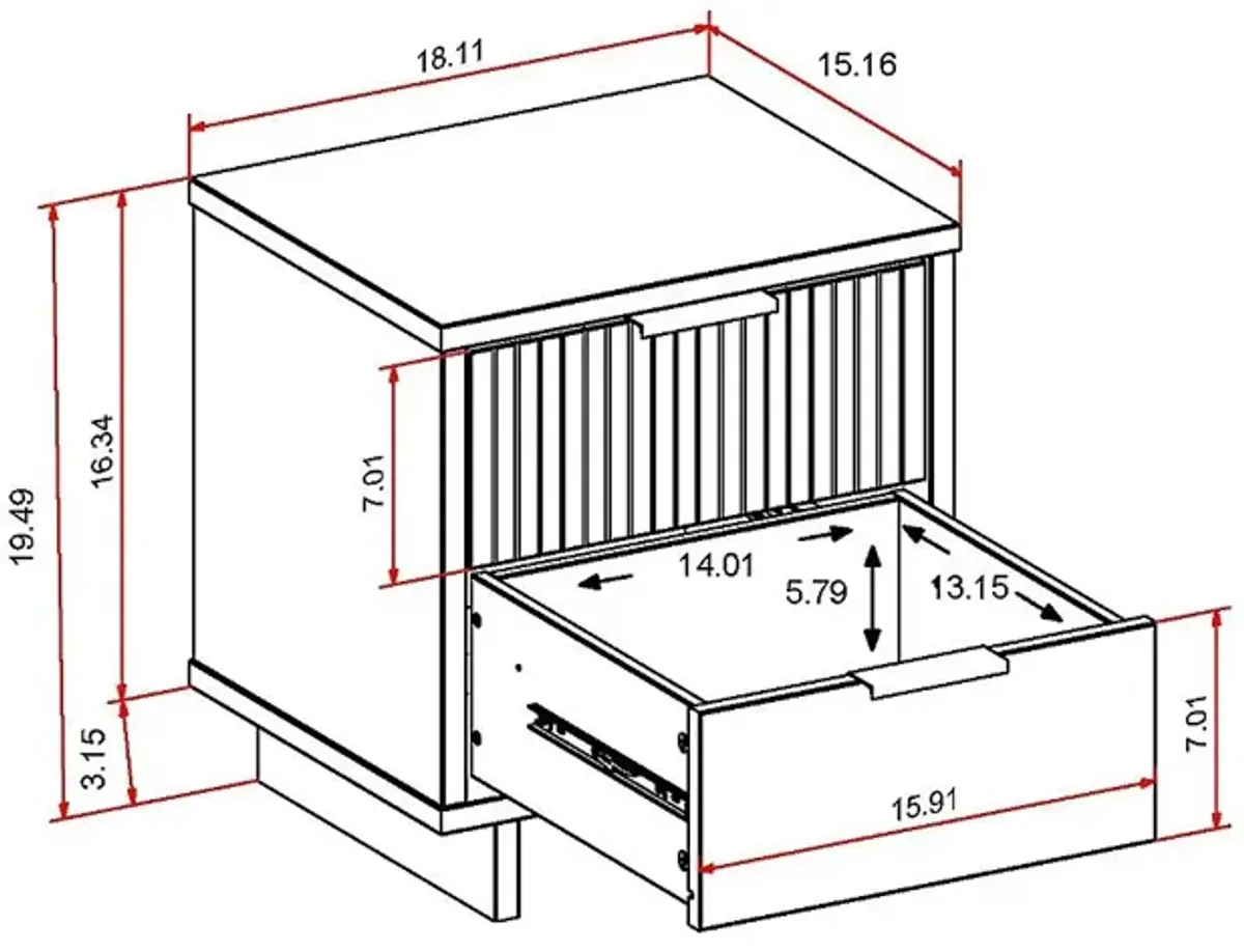 Bremmer VI White Nightstand