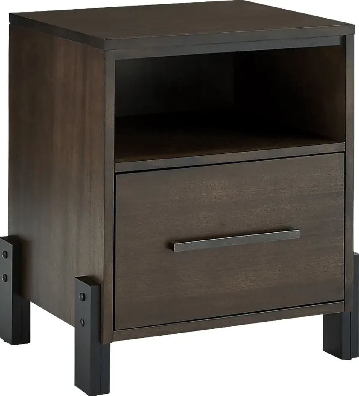 Windleaf Dark Brown Nightstand