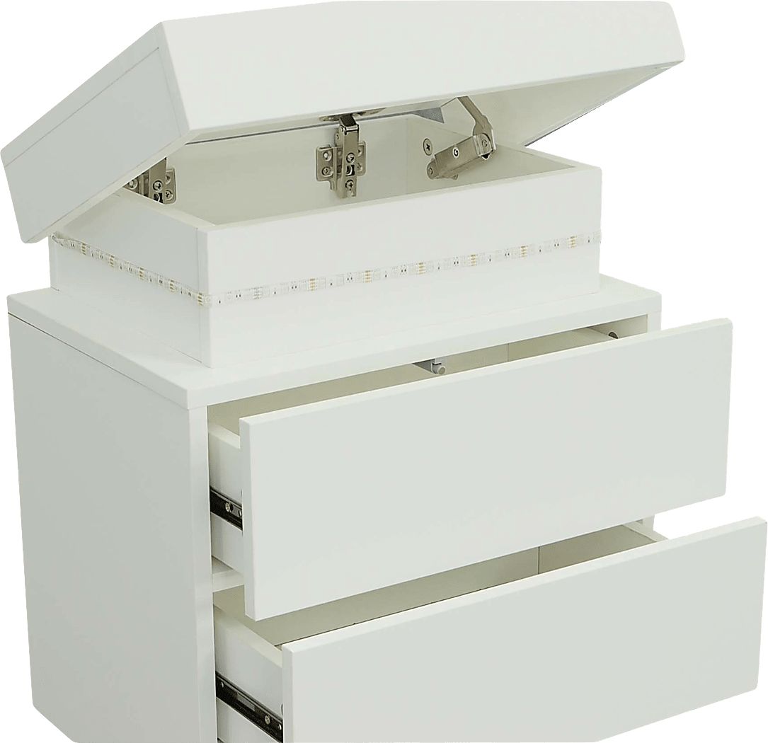 Towhee I White Nightstand