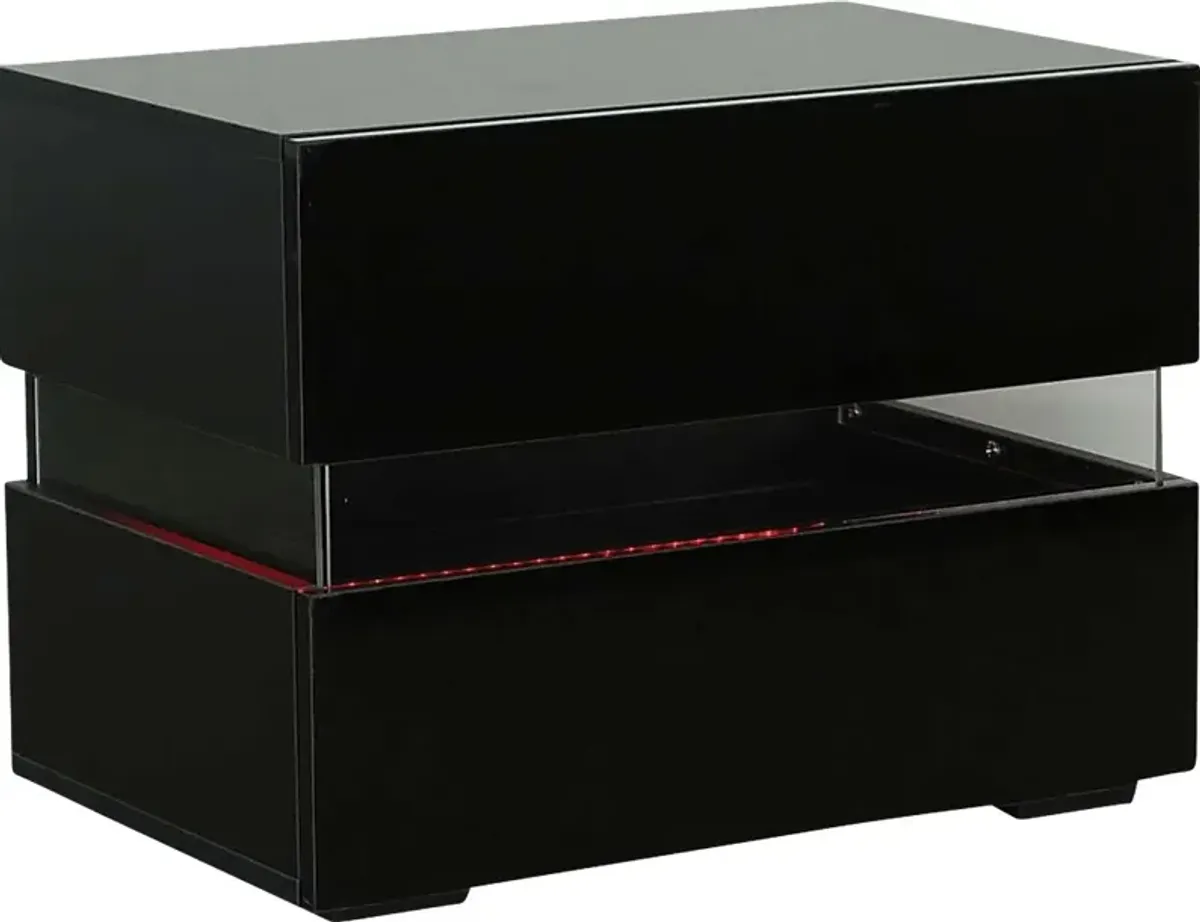 Towhee II Black Nightstand