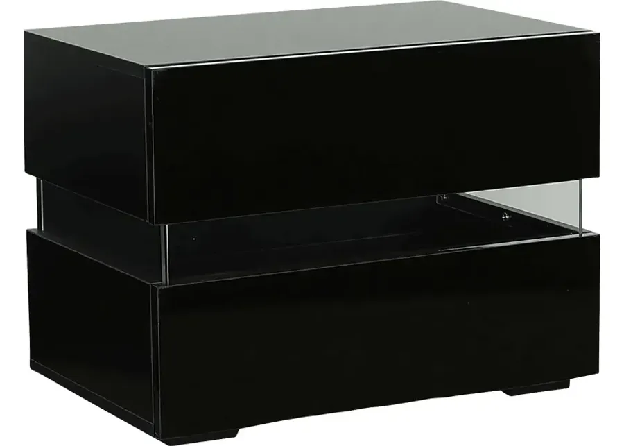 Towhee II Black Nightstand