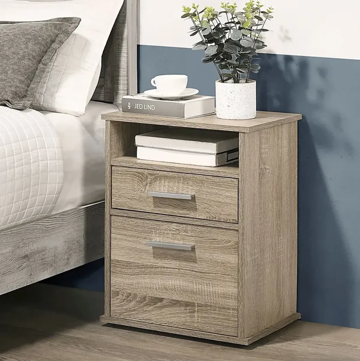 Fernedge II Tan Nightstand