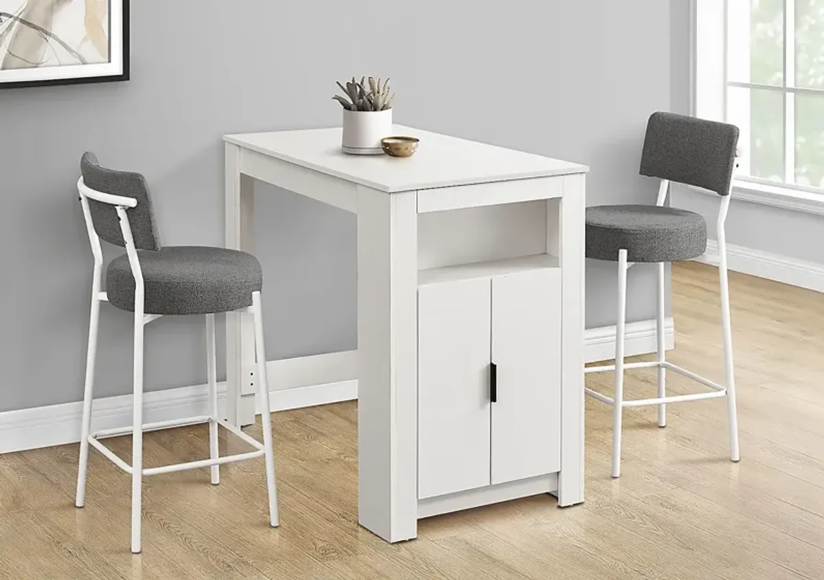 Blusage White Counter Height Dining Table