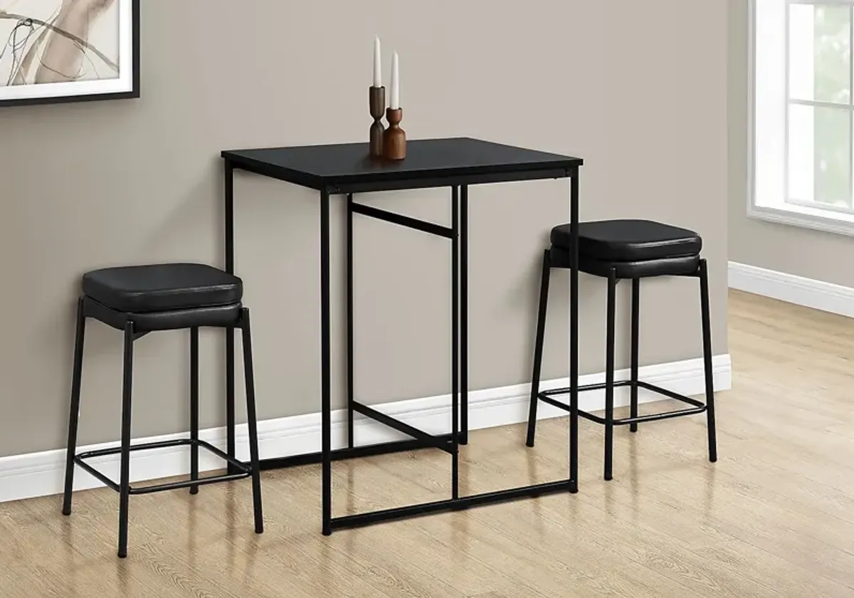 Lessardy Black Counter Height Dining Table