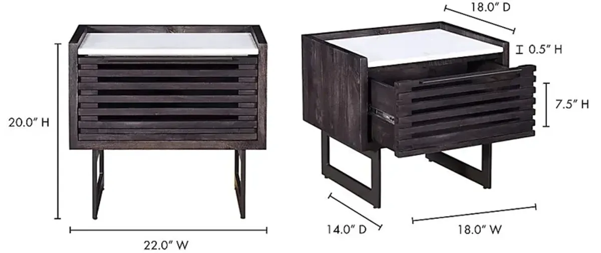 Lonnecker Gray Nightstand