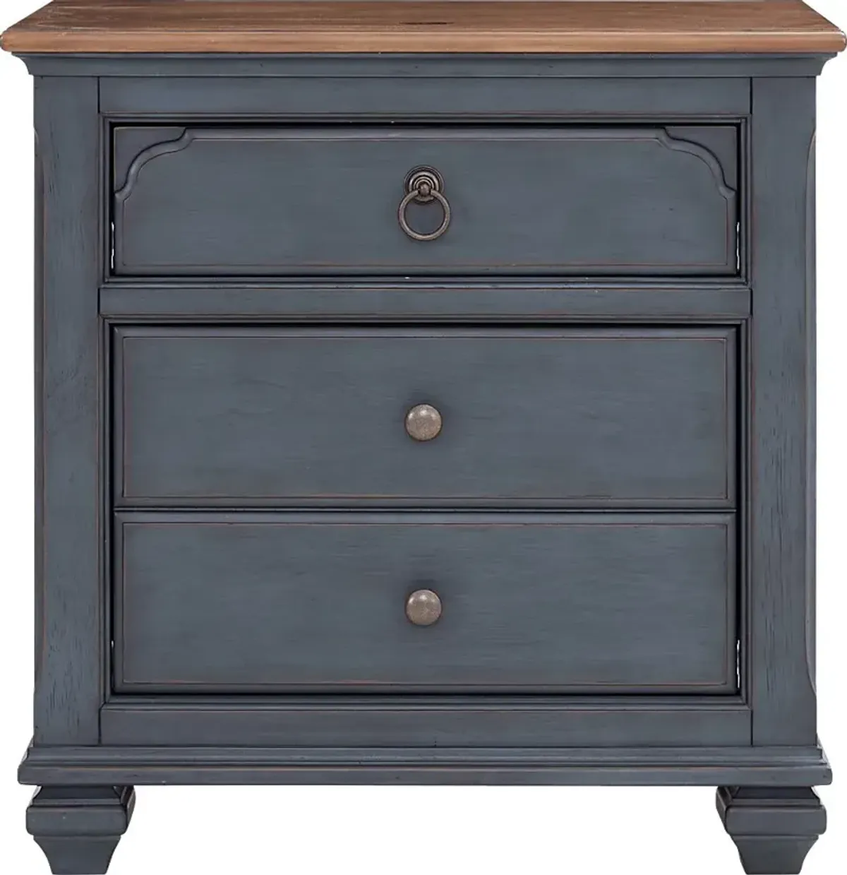 Amoyr Blue Nightstand