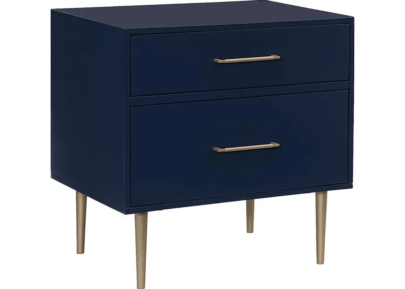 Thyson Navy Nightstand